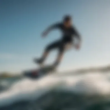 A wakeboarder performing tricks on the water.