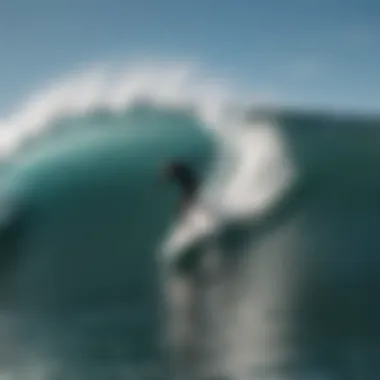 Aaron Kyro demonstrating a surfing technique