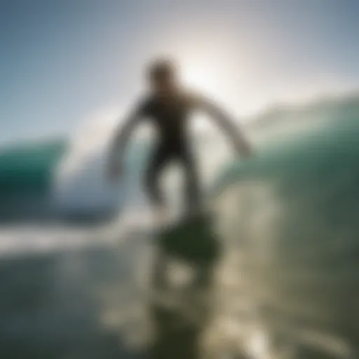 Surfer enjoying the ocean waves under the sun