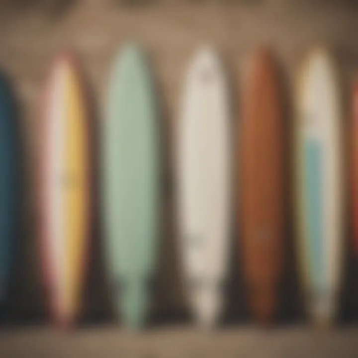 A visual representation of surfboard sizes in relation to beginner surfers