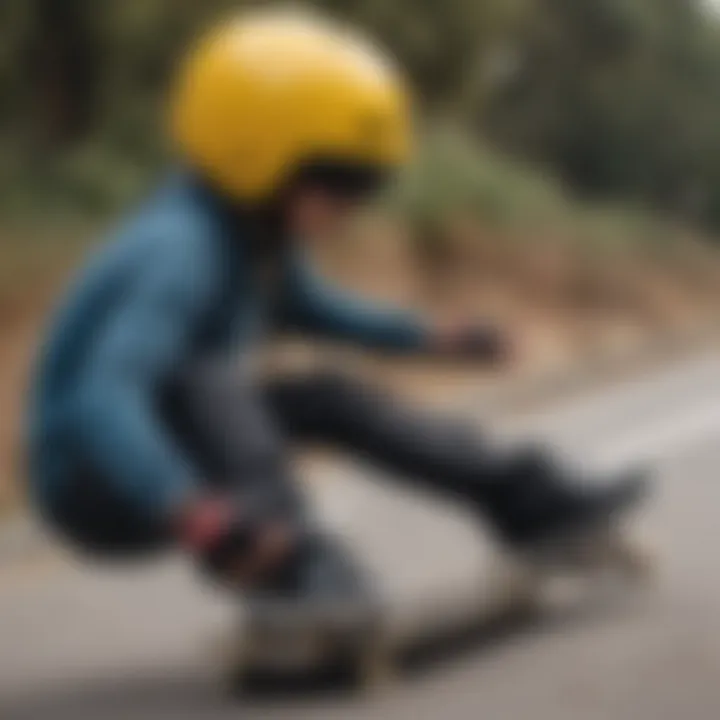 A skateboarder wearing a Bell helmet, demonstrating style and protection.