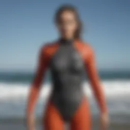 High-performance surf suit showcasing advanced materials