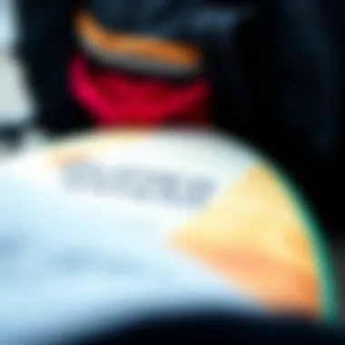 A close-up of durable materials used in boogie board travel bags.