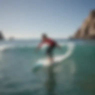 Group enjoying a surf lesson at Cabo