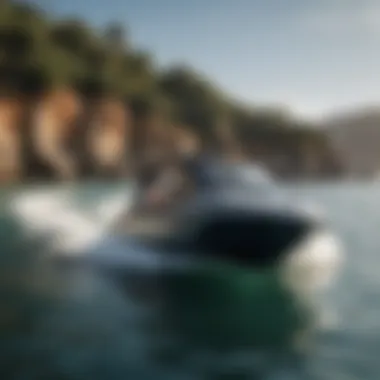 Sleek Design of the Cabrinha Autopilot Cabrinha Autopilot on the water showcasing its sleek design