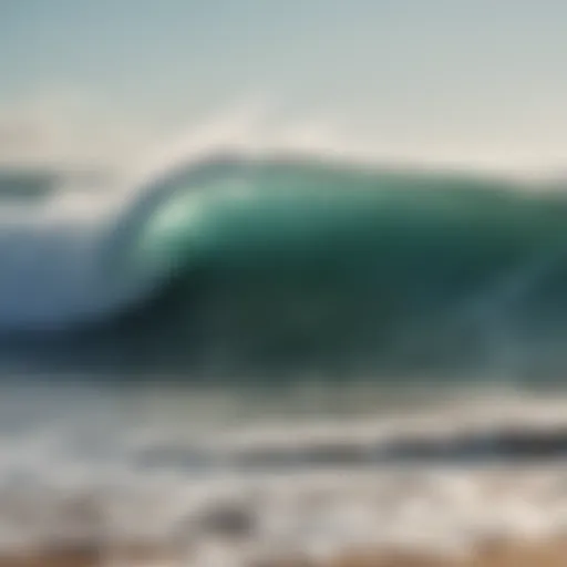 Majestic ocean waves crashing on the shore