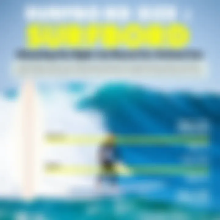 Surfboard Size Comparison Graphic comparing different surfboard sizes in relation to the surfer