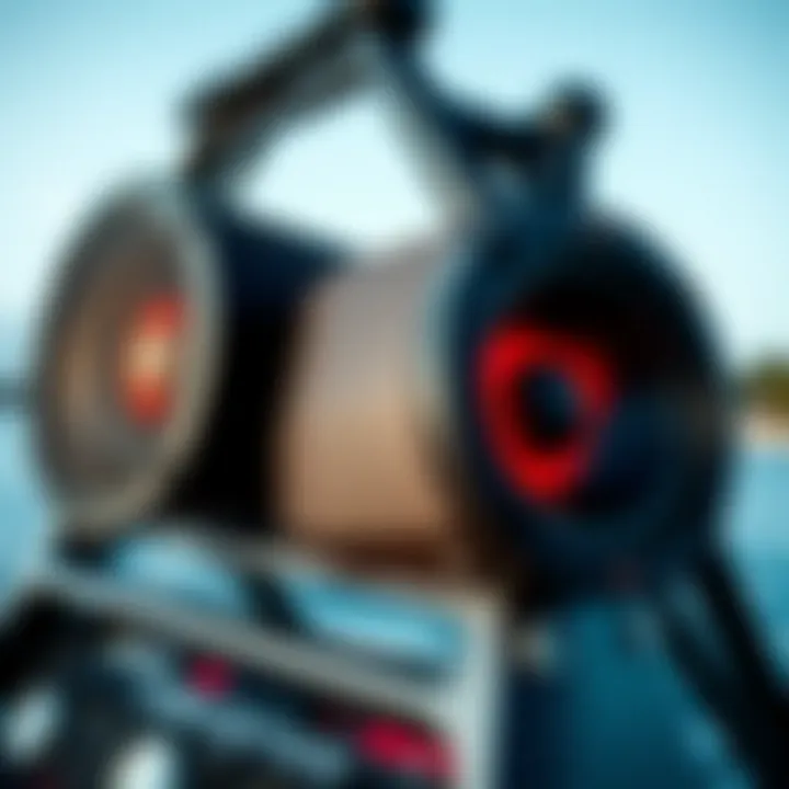 Innovative Design Elements of Monster Speakers Close-up of Monster wakeboard tower speakers showcasing design features