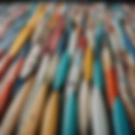 A detailed view of different plastic types used in surfboard manufacturing