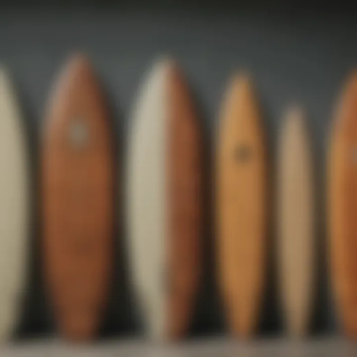 A beautifully crafted surfboard showcasing custom artwork and design