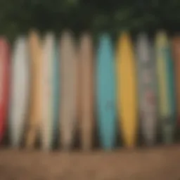 A vibrant assortment of cruiser boards displayed in a park setting