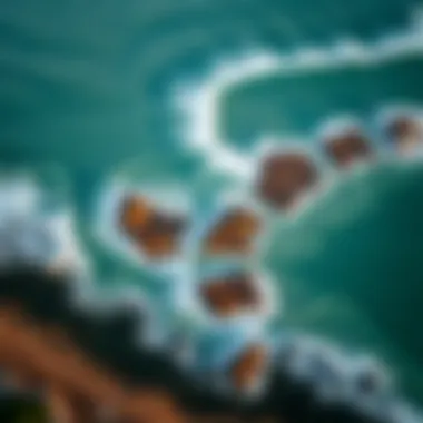 Aerial View of CStreet Showcasing Surf Breaks Aerial view of CStreet showcasing surf breaks