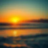 Surf conditions at CStreet beach during sunset