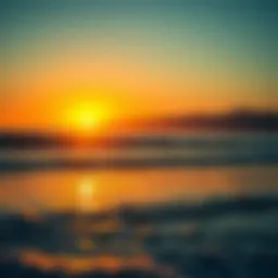 Surf conditions at CStreet beach during sunset