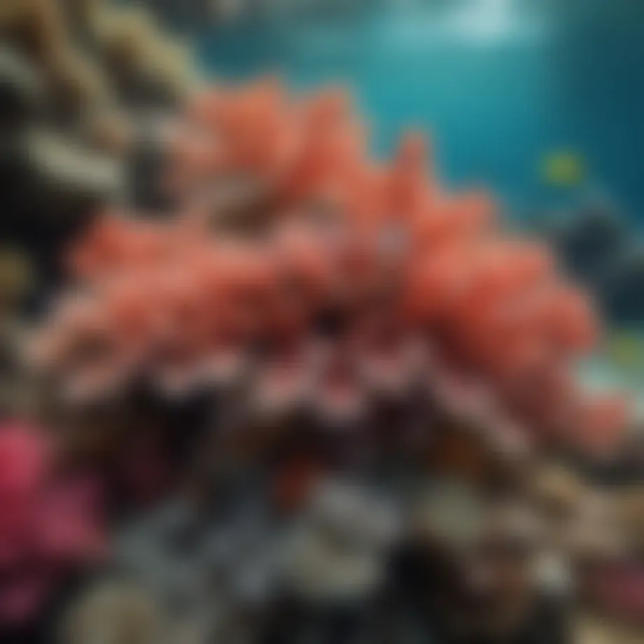 Vibrant coral reef teeming with marine life