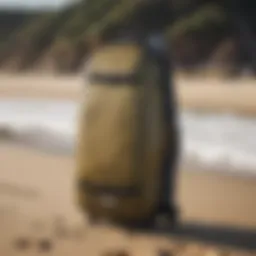 High-quality Dakine wheeled surfboard bag showcasing robust construction