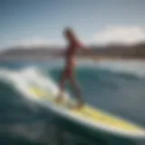 Innovative hydrofoil surfboard design showcasing sleek lines and advanced materials