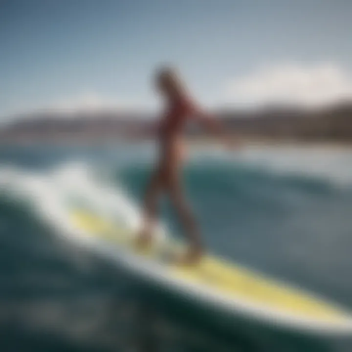 Innovative hydrofoil surfboard design showcasing sleek lines and advanced materials