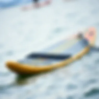 Diverse Paddleboard Lengths A variety of paddleboards showcasing different lengths and designs on water