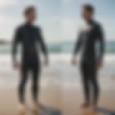 Identifying Common Wetsuit Fit Issues Common fit-related issues illustrated with examples of poor vs. good fit.