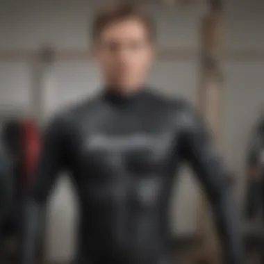 The Importance of a Properly Fitted Wetsuit A well-fitted wetsuit on a mannequin showcasing the importance of proper fit.