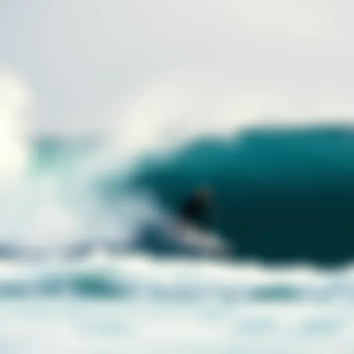 Modern Surfing Echoing The Great Wave’s Legacy A contemporary surfing scene inspired by The Great Wave