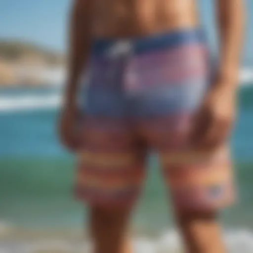 Vibrant boardshorts showcasing unique patterns