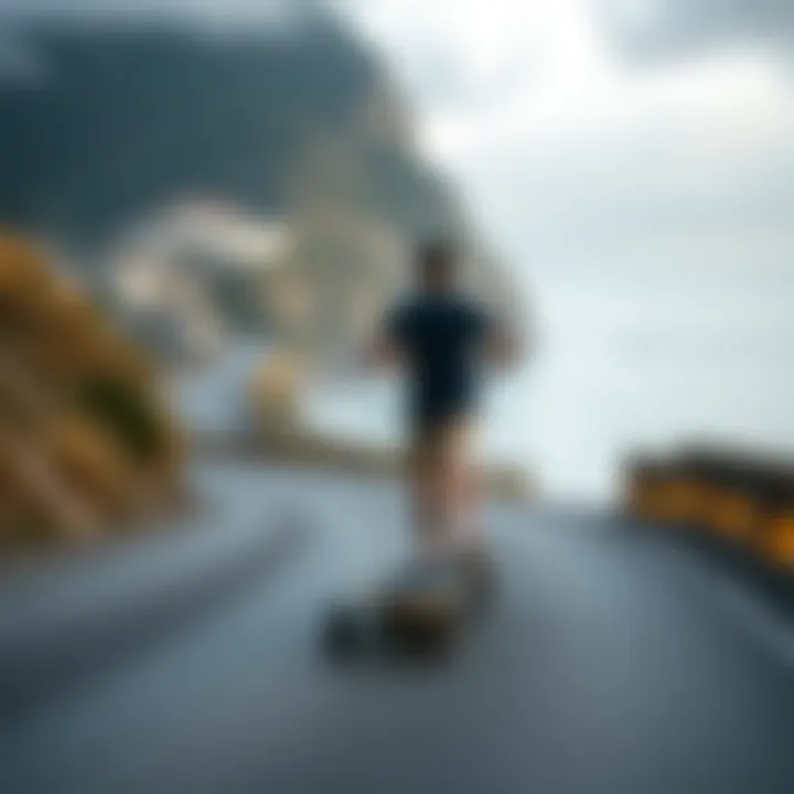 Scenic Coastal Route for Longboarding Enthusiasts A scenic coastal route ideal for electric longboarding