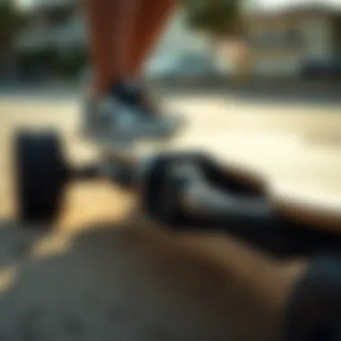 Innovative Design Features in Electric Longboards Close-up of innovative longboard technology and design features