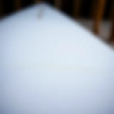 Close-up view of foam material and texture