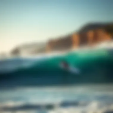 Pristine waves at a local surf spot, showcasing the ideal surfing conditions