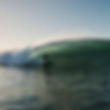 Surfer catching a wave at Matosinhos Beach