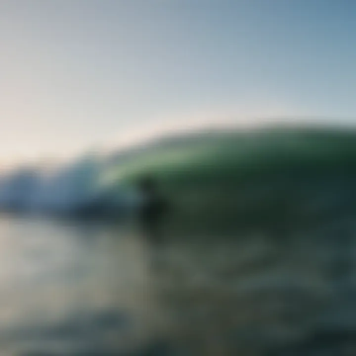 Surfer catching a wave at Matosinhos Beach