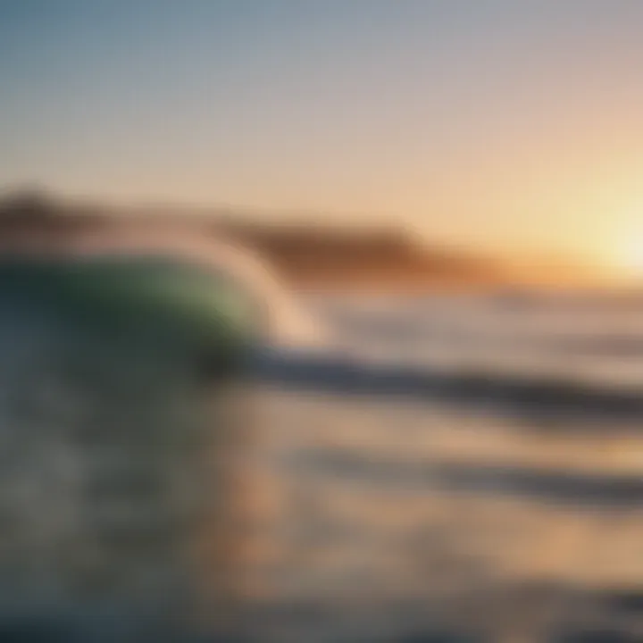 A breathtaking coastal view of Mavericks during sunset