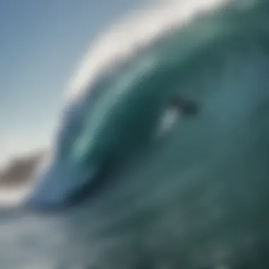 Surfer navigating the colossal waves of Mavericks