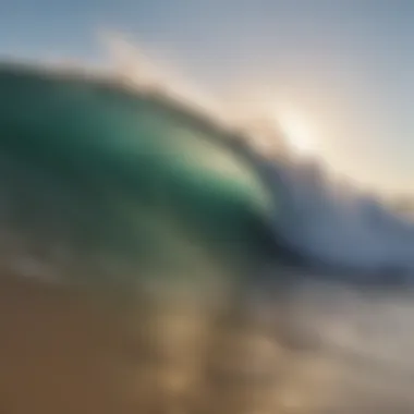 Close-up of ocean waves gently lapping against a sandy shore