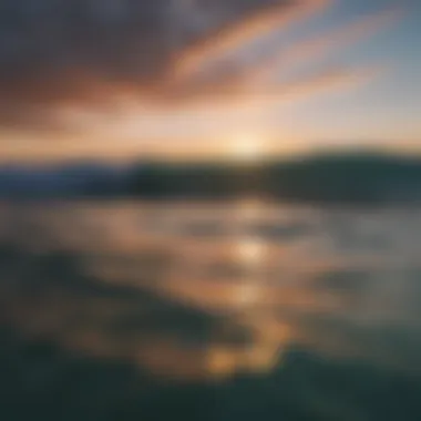 Serenity at Sea A tranquil ocean view at sunset reflecting the colors of the sky