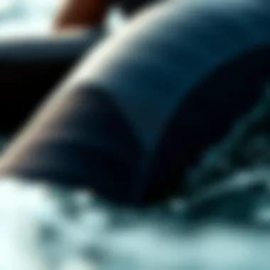 Premium Materials: The Key to Comfort Close-up of high-quality wetsuit fabric showcasing flexibility and comfort
