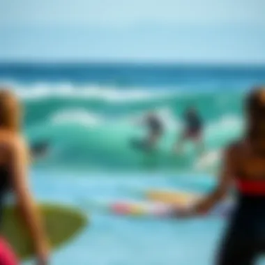 Visitors enjoying surf sessions at different pricing tiers