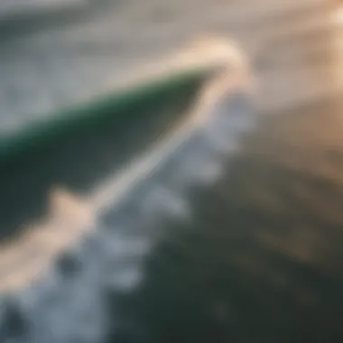 Aerial shot capturing surfers riding the powerful waves at Sunset Beach