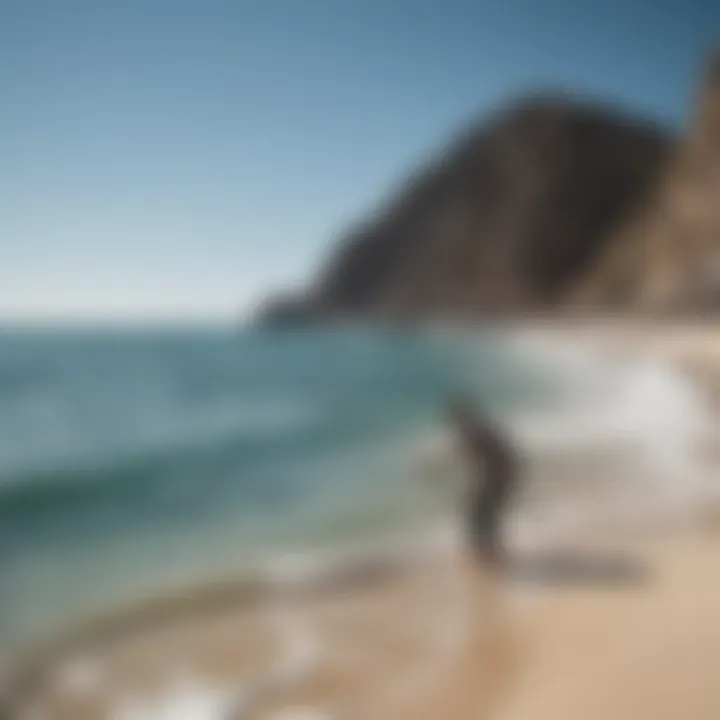 Angler practicing sustainable fishing techniques along Cabo's coastline