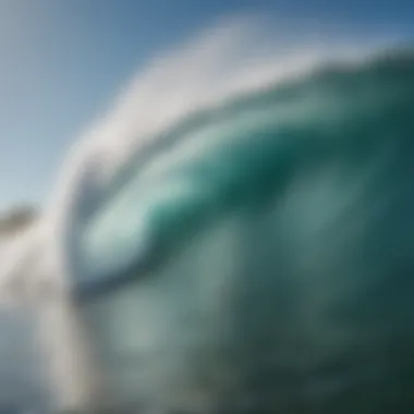 Unique surf conditions highlighted by churning waves