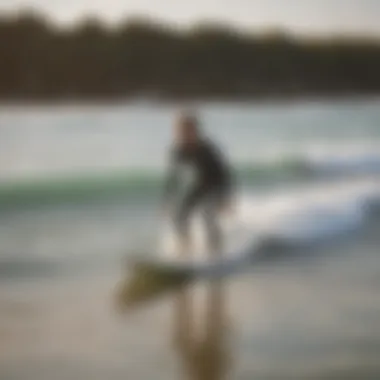 A group of surfers sharing tips on the beach