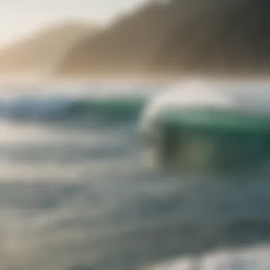 Group of surfers discussing wave conditions