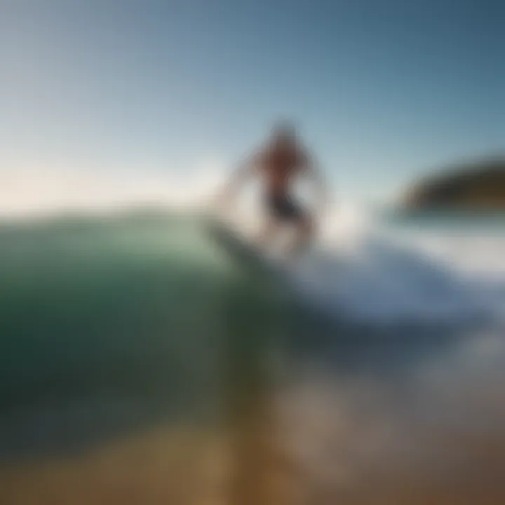 A tranquil beach scene showcasing the essence of Australian surf culture