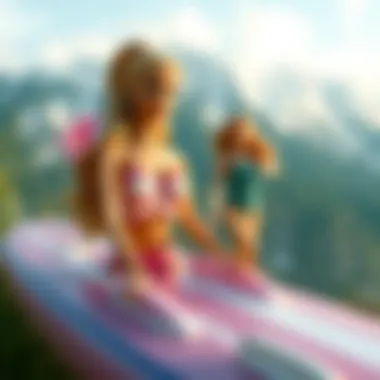 Iconic Surfboard Designs with Barbie Surfer Doll Iconic surfboard designs featured with Barbie surfer doll