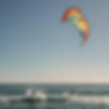 A group of enthusiasts engaging in parafoil kite performance during a competitive event.