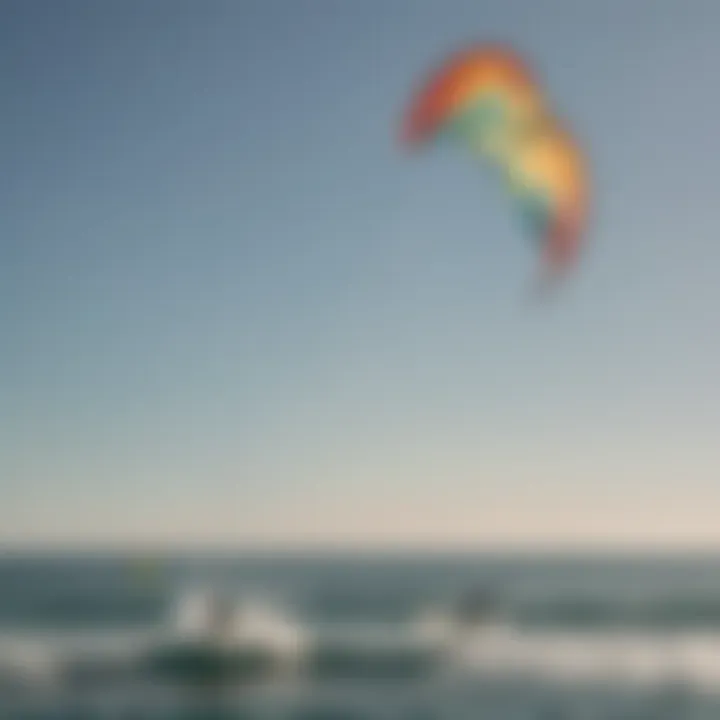 A group of enthusiasts engaging in parafoil kite performance during a competitive event.