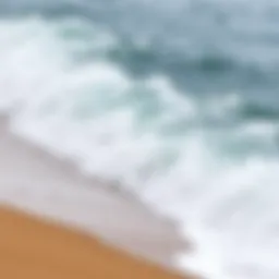 Dynamic waves crashing on a sandy shore