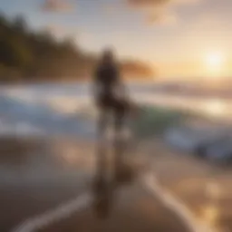 A breathtaking sunrise over a pristine surf beach